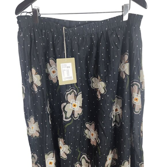 Gudrun Sjoden Helenae Skirt / Underskirt Floral & Dot Pattern Lagenlook Large - Picture 2 of 6